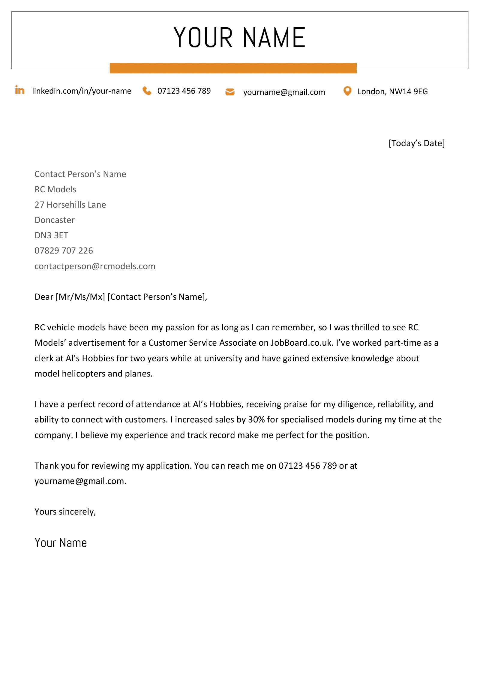 42774 tailor cover letter