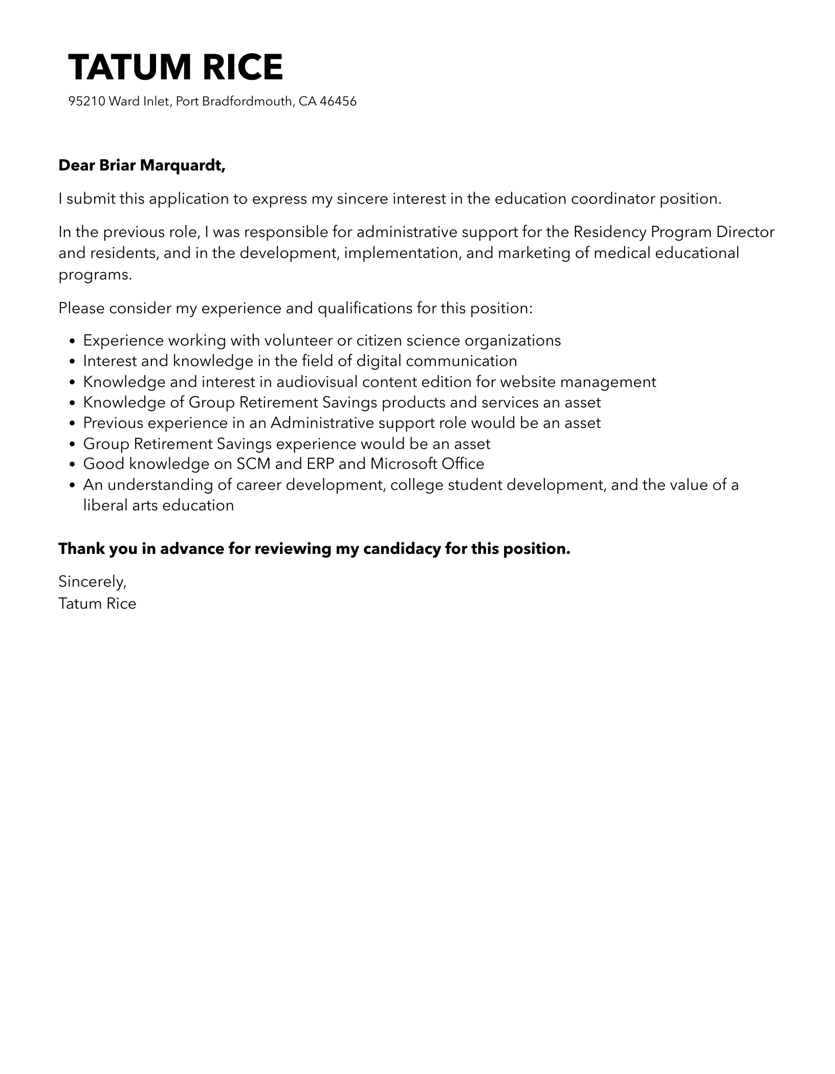 42776 cover letter formatting