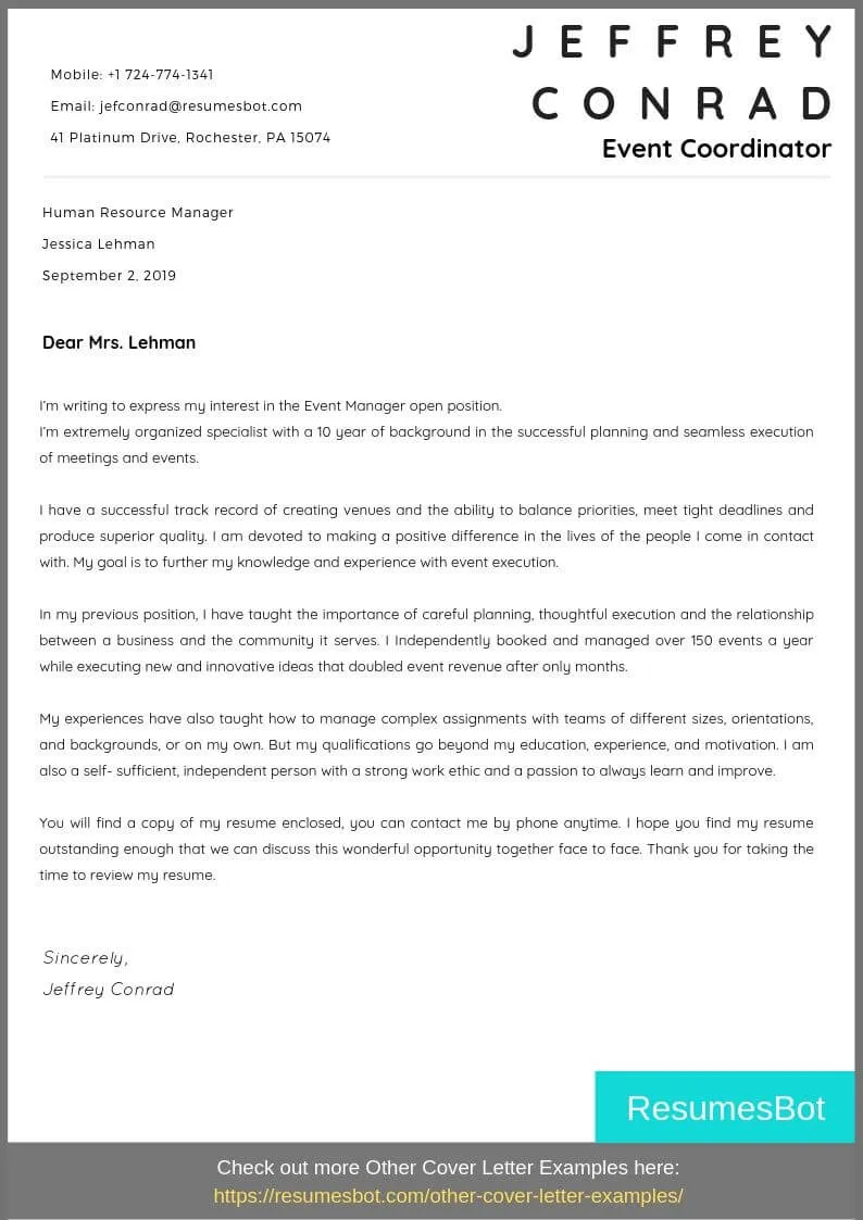 42776 education coordinator cover letter