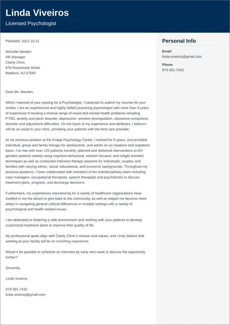 42785 cover letter components