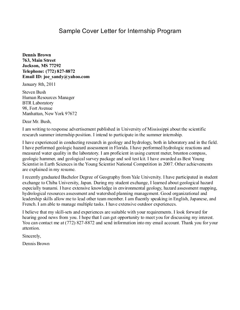 42785 formatting cover letter