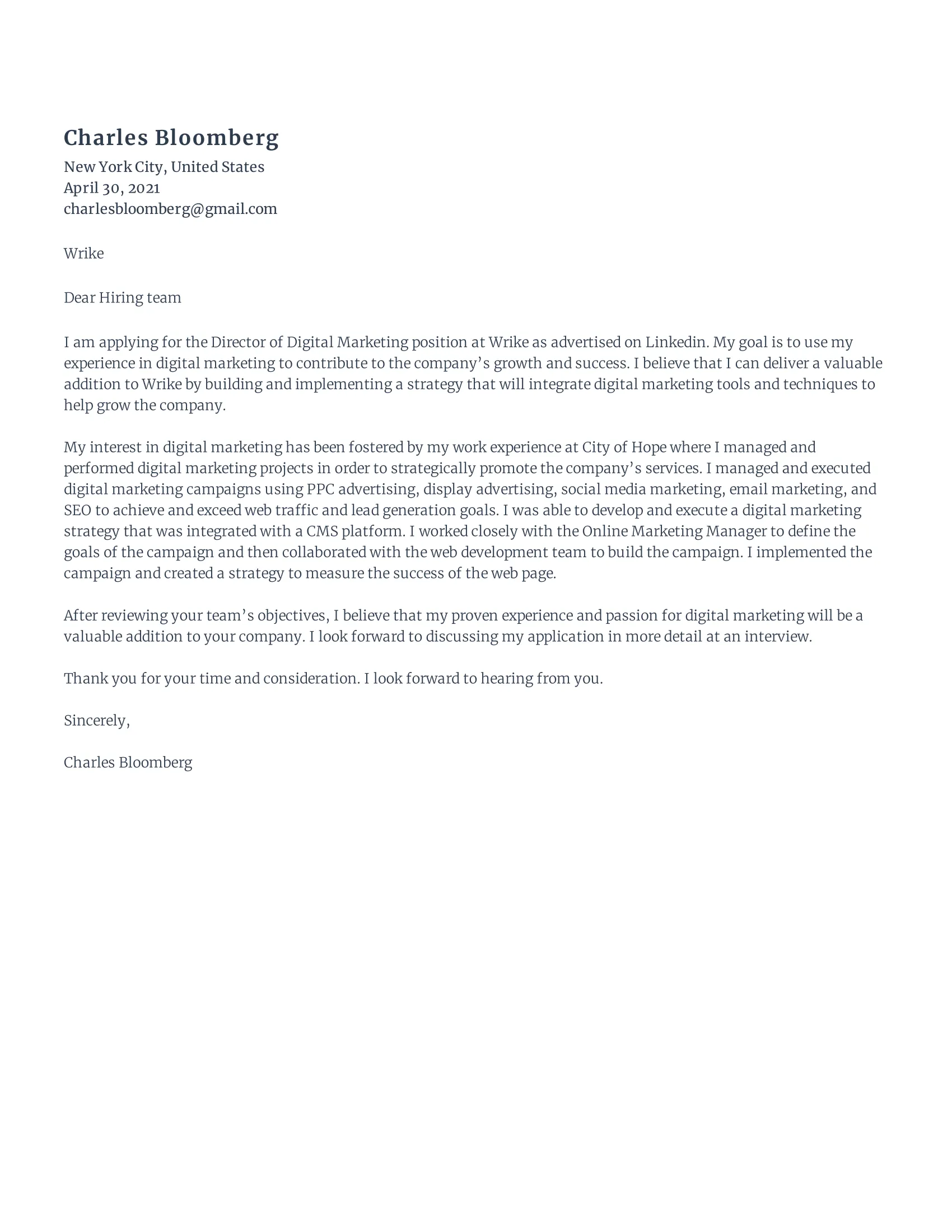 42804 internship application process