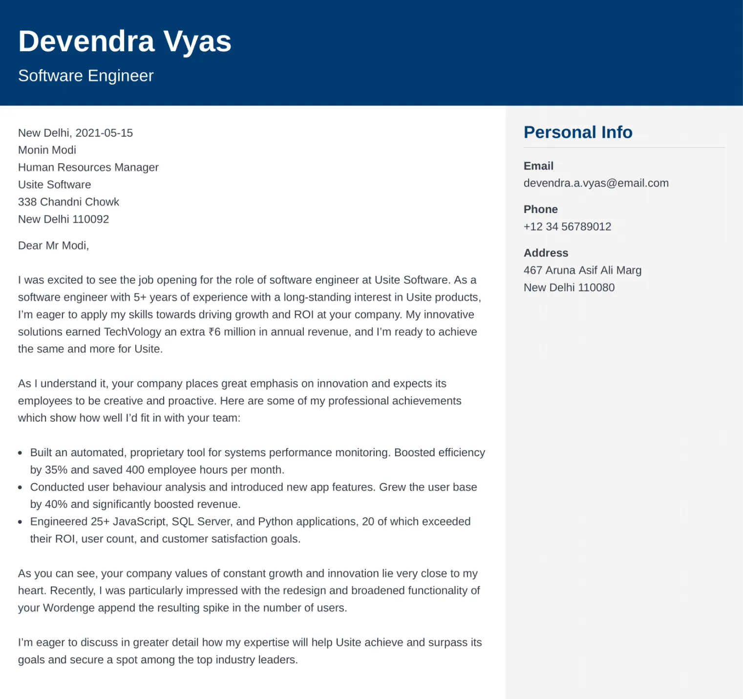 42813 ats compatible cover letter