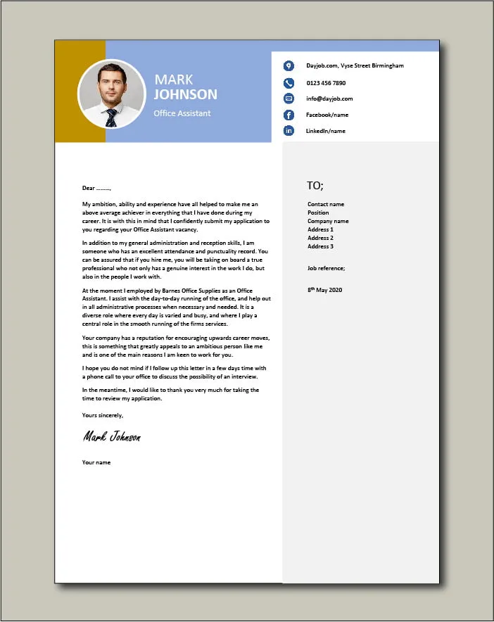 42816 office assistant cover letter 2